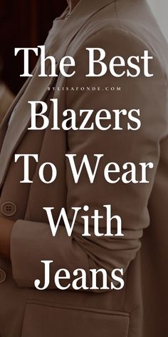 Find the most elegant and flattering blazers to wear with jeans in this article. Best blazers for women, blazer outfits, cute blazers to wear with jeans. Womens Outfits With Blazers, Cool Blazers For Women, How To Style A Blazer Women, Jeans And Blazers Women, Blazers And Jeans Outfit, How To Wear A Blazer, Jeans And Blazer Outfit Classy, Fall Blazer Outfits For Women, Blazers For Women Outfits