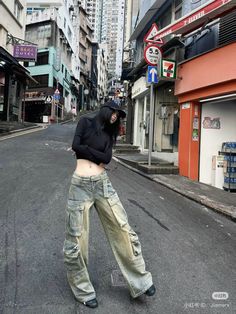 Trousers Aesthetic, Trashy Clothes, Japanese 2000s, Yeonjun Edit, Trashy Outfits, Style Cargo Pants, Frill Skirt, 2000s Style, Denim Decor