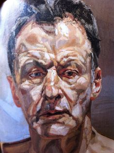 an oil painting of a man's face