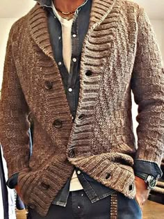 Mens Tops Jacket Outwear Warm Sweater Cardigan Knitted Jumper Brown Pocket Coat | eBay Winter Knit Sweater, Lapel Coat, Solid Color Sweater, Mens Cardigan Sweater, Long Sleeve Knitted Cardigan, Cardigan Sweater Coat, Chunky Knit Cardigan, Vintage Cardigan, Fashion Casual Outfits