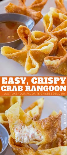 the cover of easy crispy crab rangoon