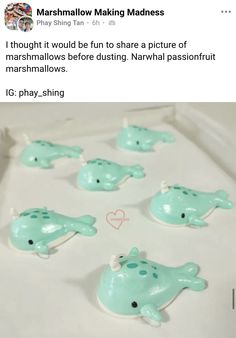 there are many small blue dolphins in the box on this page, and one is for marshmallow making madnesss