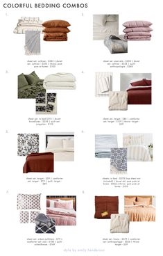 the bedding combos are all different colors and sizes, but there is no image on