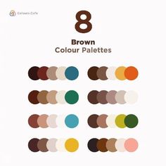 the color palettes for brown and green are shown