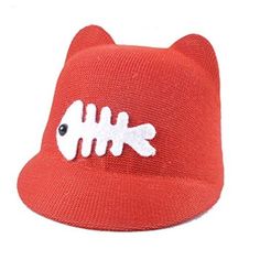 This cute hat protects your kid from the beating sun. Meshy material allows for your childs head to breathe. Fish stitched on front of the hat and cute ears on top. Size: 6 inch Diameter. Color: Red. Gender: male. Age Group: kids. Casual Baseball Cap For Summer Playtime, Playful Outdoor Visor Hat, Playful Short Brim Hat, Summer Play Cap, Summer Play Cap Hat, Playful Visor Hat With Uv Protection, Casual Uv Protection Bucket Hat For Play, Red Beach Cap, Casual Bucket Hat With Uv Protection For Play