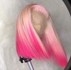 Bunny Beauty, 12 Inch Hair, Hair Solution, Straight Bob Hairstyles, Brazilian Hair Wigs, Everyday Glam, Natural Movement, Short Hair Wigs, Pink Wig