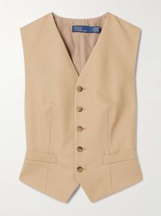 POLO RALPH LAUREN Pauline cropped cotton and wool-blend twill vest Polo Ralph Lauren Women Outfits, Ralph Laurent, Ralph Lauren Vest, Prep Style, Classic Blazer, Outerwear Vest, Ralph Lauren Sweater