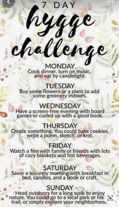 Hygge Challenge, Goal Settings, Goal Ideas, Hygge Life, Fitness Goal, Hygge Lifestyle, Fun Fitness, Vie Motivation, Self Care Activities