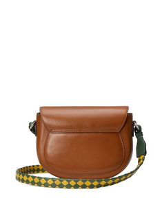 Shop Gucci logo-print leather shoulder bag with Express Delivery - FARFETCH Shop Gucci, Magnolia Parks, Magnolia Park, Moon Bag, Gucci Logo, Shoulder Bag Brown, Brown Leather Shoulder Bag, Gucci Leather, Small Shoulder Bag