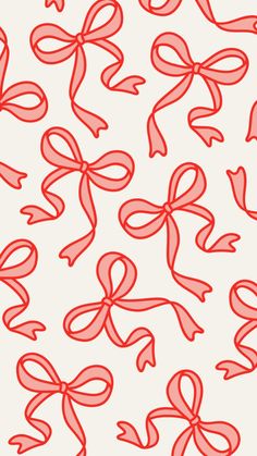 an image of red bows on white background