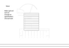 the diagram shows how to draw an architectural plan for a building with three floors and two balconies