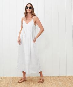 Cove Dress White Jenny Kane, Jenny Kayne, Pregnancy Looks, Jenni Kayne, Ankle Length Dress, Dress White, Cotton Dress, Cotton Dresses, Ankle Length