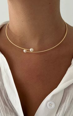 ALV Jewels Pearl Craze Necklace ~ Pearl – Show Me Your Mumu Square Neck Necklace, Chic Pearl Choker Necklace For Gift, Pearl Choker With Pearl Pendant, Gift Pearl Pendant Choker, Alv Jewels, Julie James, Pearl Wedding Jewelry, Sunset Quotes Instagram, Jewelry Aesthetic