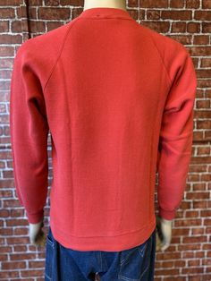 "Vintage 80's unisex red sweatshirt blank plain, size medium. Good used condition, some stains and wear, check pictures, 50% cotton 50% polyester. Label tag Super Weights by Russell, made in Usa. Please, check carefully the measurements, photos and description of the article before buying it, we do not accept changes or returns. Measuraments lying face down from outside: 19 1/2\" Across chest underarm to underarm. 27\" Sleeve length from collar to cuff. 26\" Long, front middle top to bottom. Let Red Cotton Sweats With Ribbed Cuffs, Red Relaxed Fit Hoodie With Crew Neck, Red Crew Neck Sweatshirt With Ribbed Cuffs, Red Sporty Sweatshirt With Relaxed Fit, Red Relaxed Fit Sporty Sweatshirt, Red Cotton Sweats For Fall, Red Fleece Sweatshirt With Ribbed Cuffs, Red Cotton Sportswear Sweatshirt, Casual Red Crew Hoodie