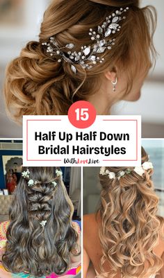 Discover stunning half up half down-bridal hairstyle ideas that perfectly blend elegance and romance. From soft waves to intricate braids, these styles are designed to complement your wedding gown beautifully. 💍✨ Save this pin for inspiration on your special day!