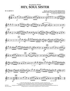 sheet music with the words hey, soul sister