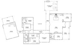 the floor plan for an apartment with three bedroom and two bathrooms, including one living room