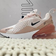 New Women's Nike Air Max 270 Light Soft Pink Wallpaper Nike, Nike 270, Preppy Shoes, All Nike Shoes, Pink Running Shoes, Cute Nike Shoes, Cute Nikes, Nike Leggings, Aesthetic Shoes