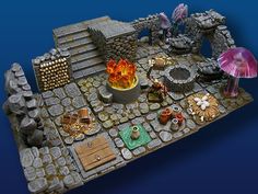 an image of a game board with lots of items on it and the words, dragon world part 1