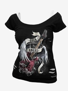 2000s Clothing, Angel Outfit, Scene Outfits, Distressed T Shirt, Biker Outfit, 2000s Fashion Outfits, Alternative Outfits