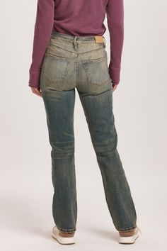 Experience the perfect blend of style and comfort with these super high rise bootcut jeans. Crafted to flatter, these jeans feature a full length design that elongates your silhouette while providing a secure fit. The classic bootcut fit not only enhances your shape but also pairs well with a variety of footwear, making them ideal for any occasion. With a chic, versatile appeal, these jeans are a must-have addition to your wardrobe.Front Rise: 11 1/2", Back Rise: 14 1/4", Leg Opening: 18", Insea High Rise Flare Jeans For Fall, Relaxed Fit Distressed Flare Jeans For Fall, Distressed Relaxed Fit Flare Jeans For Fall, Fall Mid-rise Flare Jeans With Frayed Hem, Fall Distressed Straight Leg Flare Jeans, Fitted High Rise Flare Denim Jeans, Fitted High Waist Distressed Flare Jeans, Flare Jeans With Five Pockets For Fall, Fitted High Rise Flare Jeans In Rigid Denim