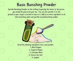 Spell Powders, Banishing Powder, Kitchen Spells, Spell Recipes, Candle Oils, Spell Journal, Magical Herbs Witchcraft, Natural Cleansing