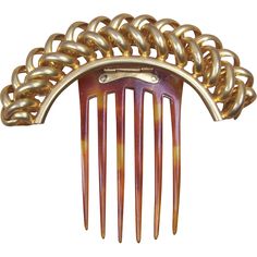 Metal Hair Accessories, Coral Hair, Vintage Comb, Gold Hair Comb, Ball Hairstyles