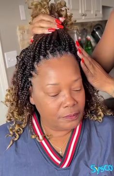 How To Crochet Braids Tutorials, Crochet Braid Styles Braids, Braided Crochet Pattern, Crochet Styles For Black Women Over 50, Box Braids With Crochet Hair, Updo Crochet Braids Up Dos, Feed In Braids With Crochet In The Back, Short Crochet Locs Hairstyles, Pre Looped Crochet Braids