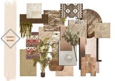 an assortment of different types of wallpapers and rugs