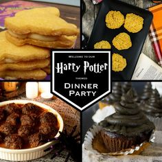 harry potter dinner party with desserts and cookies