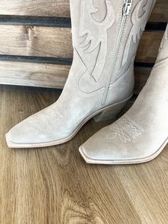 SAMSIN is giving authentic western boot. Pull this tall boot on and head to the rodeo. This taupe colorway make it easy to choose the perfect pair to style with your favorite jeans or chaps. Suede Upper Synthetic Outsole Textile Lining Synthetic Sock 16" Shaft Height 14.5" Leg Circumference 2.3" Heel Height Imported COLOR: TAUPE SUEDE WE ONLY OFFER STORE CREDIT FOR RETURNS! See our Return Policy for further details. Personalised Jewellery Necklaces, Levis Outfit, Tall Boot, Lifestyle Trends, Western Boot, Tall Boots, Well Dressed, Western Boots, Favorite Jeans