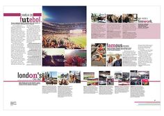 a brochure with pictures of people in the background and text that reads london's festival