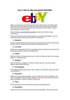 an ebay advertisement with the text how to sell on ebay