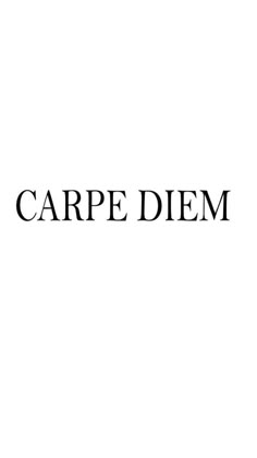 the word carpe diem written in black on a white background