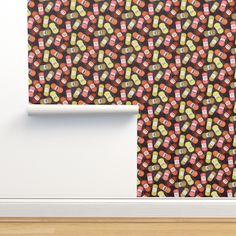 an abstract wallpaper with colorful shapes on it