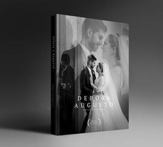 the book cover for deborka's augusty is shown in black and white