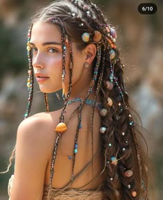 Siren Costume, Ocean Hair, Mermaid Halloween Costumes, Mermaid Halloween, Goddess Braids Hairstyles, Fairy Hair, Mermaid Outfit