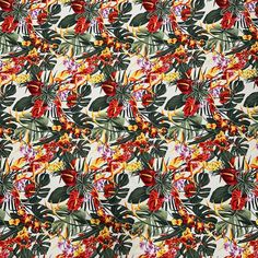 an image of a colorful floral pattern on fabric