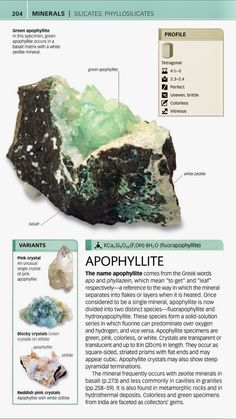 an info sheet describing the different types of rocks