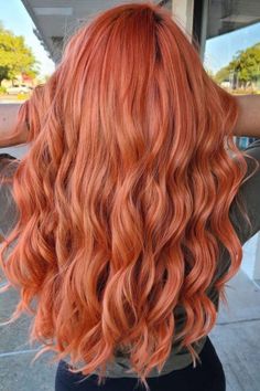 Coral Peach Beach Waves Coral Hair Color, Peach Beach, Peach Hair Colors, Coral Hair, Rock Beach, Chica Cool, Peach Hair, Rose Hair, Coral Peach