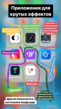 an iphone screen with the names and icons in russian, english and russian on it