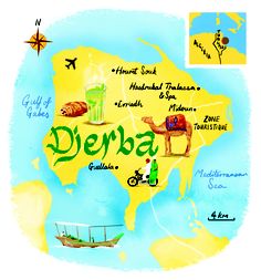 an illustrated map of the country of denba with all its main cities and major attractions