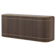 the sideboard is made out of wood and has two doors on each side, one door