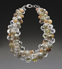 a bracelet made out of glass beads