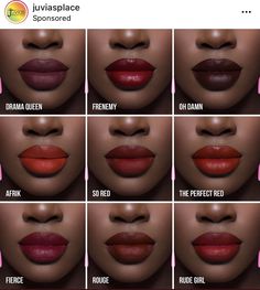 Berry Red Lipstick, Face Makeup Guide, Red Lipstick Makeup Looks, Matte Red Lips, Red Lipstick Shades, Lipstick Dark Red, Lipstick For Dark Skin, Lip Shades