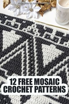 free mosaic crochet patterns Free Mosaic Crochet Patterns, Mosaic Crochet Patterns, Free Mosaic Patterns, Overlay Mosaic Crochet, Overlay Crochet, Crochet Stitches For Blankets, Mosaic Crochet, Tapestry Crochet Patterns