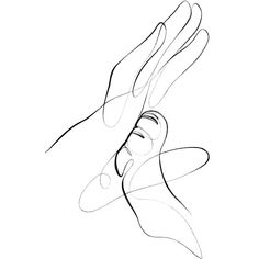 a line drawing of a hand reaching for something with its thumb on it's face