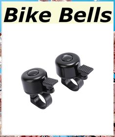 GSM Brands Bike Bell for Bicycle, 2pcs Mini Aluminum, Classic Loud Sound Pack of Two Black Bells Fit Handlebars .87-.89" Bicycle, Sound, Sports, Black