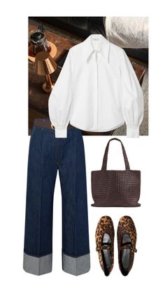 Navy Blue Jeans Outfit, Trendy Work Outfits, Levis Aesthetic, Jean Shirt Outfits, Casual Chic Outfits, Polished Casual, Leopard Print Shoes, Outfit Jeans, Print Shoes