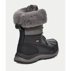 UGG AUSTRALIAWoman's SizeStyle: Adirondack III (3rd edition)Color: BlackThis is the third edition in a long line of styles & functions that only Ugg can providePlush fur trim & liningSmooth leather body & suedeWaterproof Designed to help protect against heavy weather conditionstreated with water-repellent coatingWhite spider rubber made for high friction and durabilityNon-marking rubber compound offers enhanced traction on wet & dry surfacesDryTech membrane, which forms a waterproof barrier for Winter Coat Ideas, Ugg Adirondack, Coat Ideas, Ugg Boots Australia, Snow Fashion, Cold Weather Fashion, Stylish Boots, Baby It's Cold Outside, It's Cold Outside